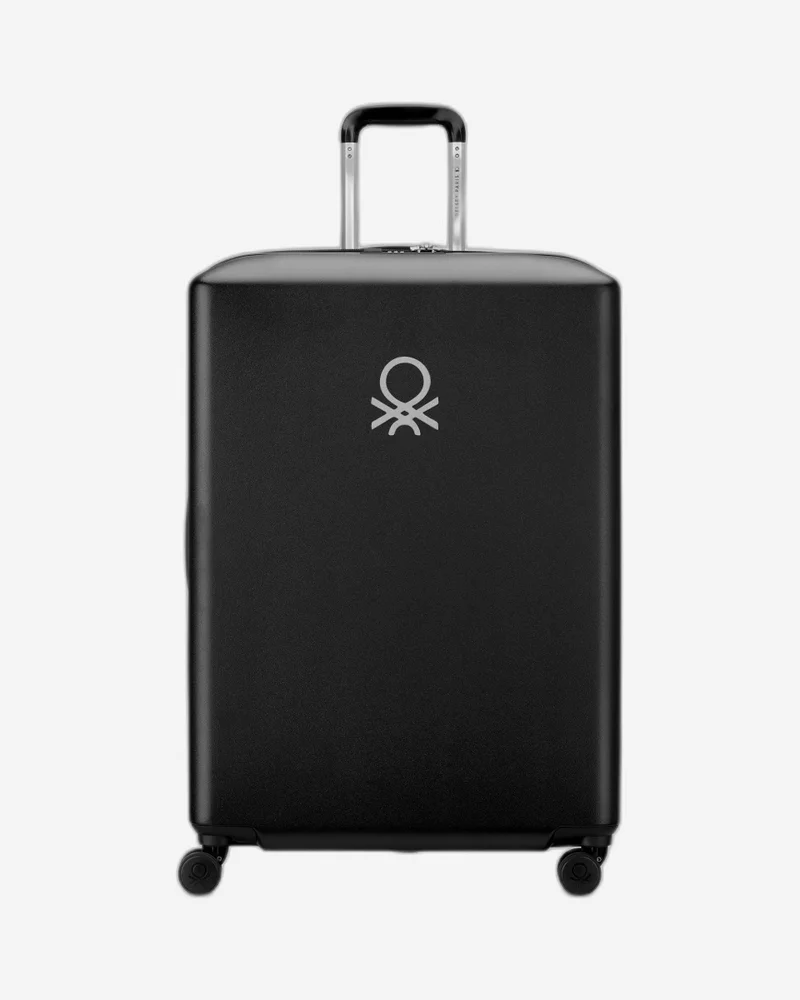 يونايتد كولورز أوف بينتيون UCB by Delsey Paris Hardside 82 Cm 4 Double Wheeled Expandable Check-In Luggage Trolley Case - Black
